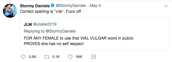Stormy Daniels Spelling Correct