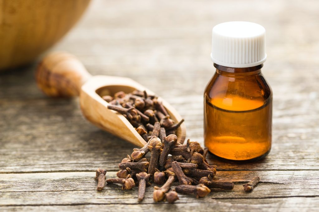 Essential oil of cloves.