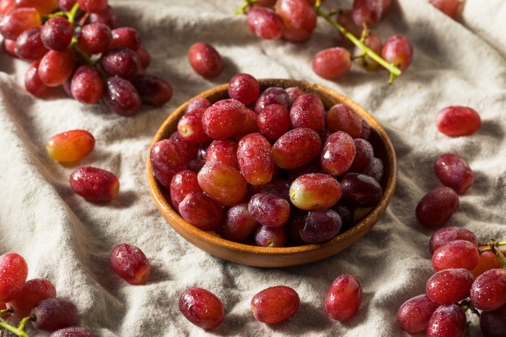 Raw Organic Red Grapes